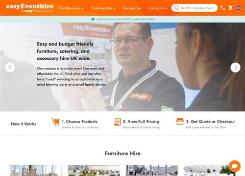 Screen grab, easyEventhire UK
