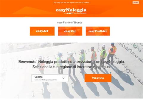 Screen grab, easyNoleggio